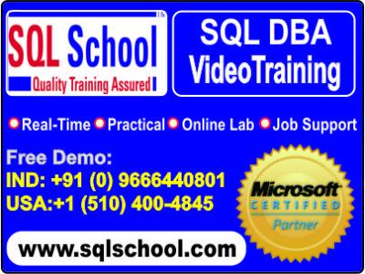Real Time Video Training On SQL DBA @ SQL School - Img 1