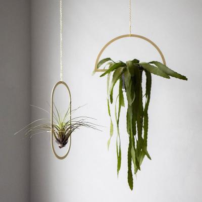 Gold Hanging Semicircle Plant Holder........................ - Img 3