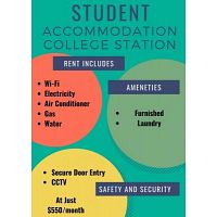 College Station Student Accommodation- Luxury Studio, Apartment &amp; Shared Rooms