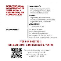 Busco vendedores en Philadelphia!!! no necesita experiencia!