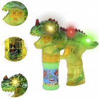 Toysery Dinosaur Bubble Shooter Gun Light Up Bubbles Blower with LED Flashing Lights and Sounds