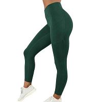 Get High Elasticity Green Ankle Length Leggings at Chrideo - USA