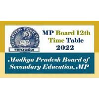 MP Board 12th Time Table 2022 | MP Board 12th Time Table 2022