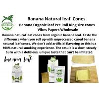 Banana Organic leaf Pre Roll King size cones | Vibes Papers Wholesale