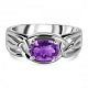 925 Single Piece Sterling Silver Amethyst Gemstone Ring Top Quality 925 Silver Ring