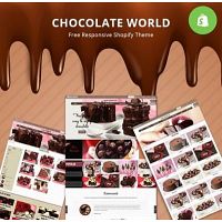 Chocolate World - Food &amp; Beverages SHOPIFY TEMPLATE