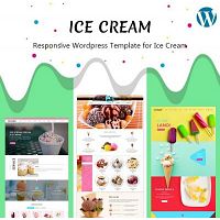 Ice Cream WordPress Theme, Ice Cream Parlour Template